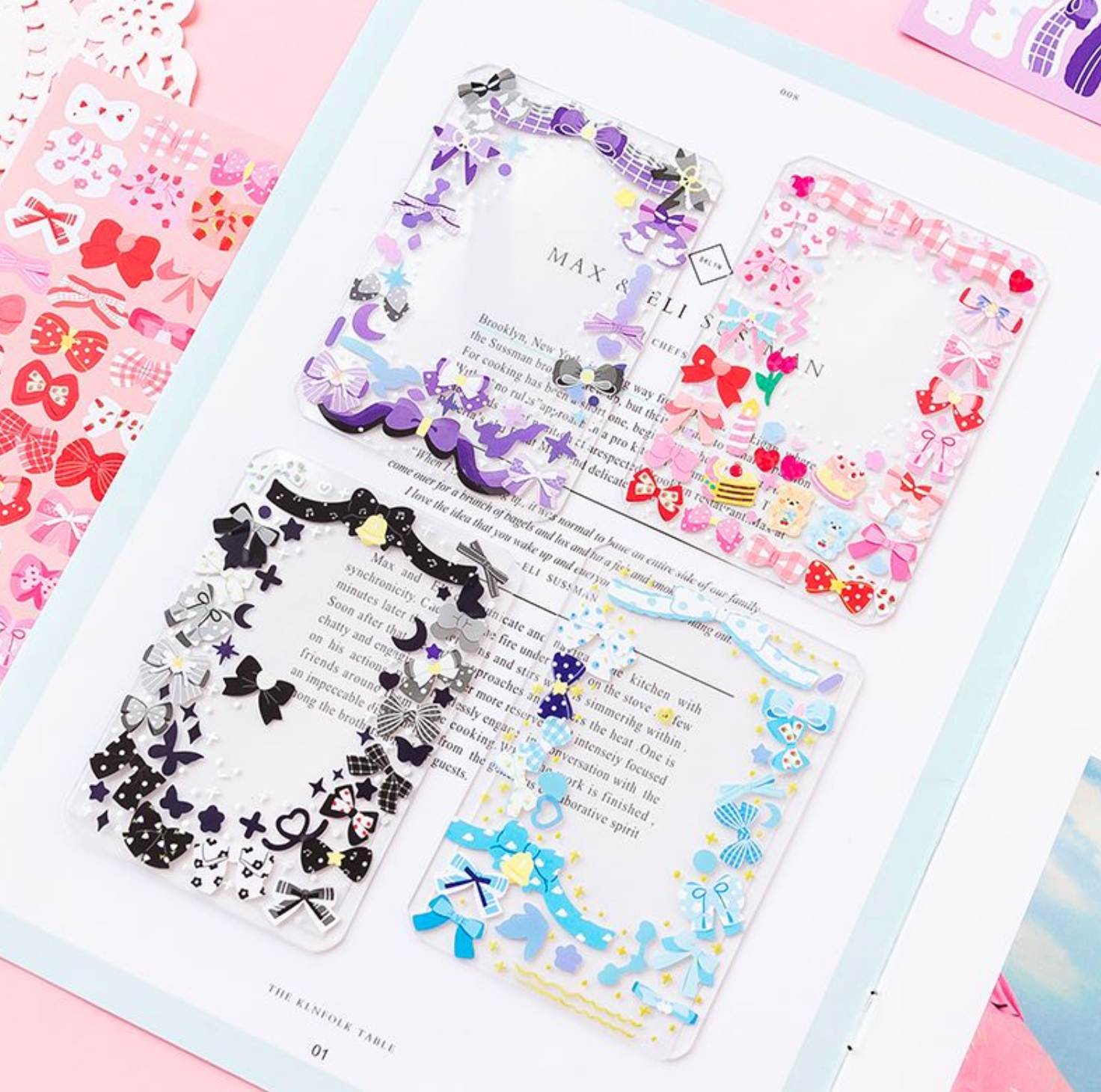 Colorful Bow Sticker Sheet Set