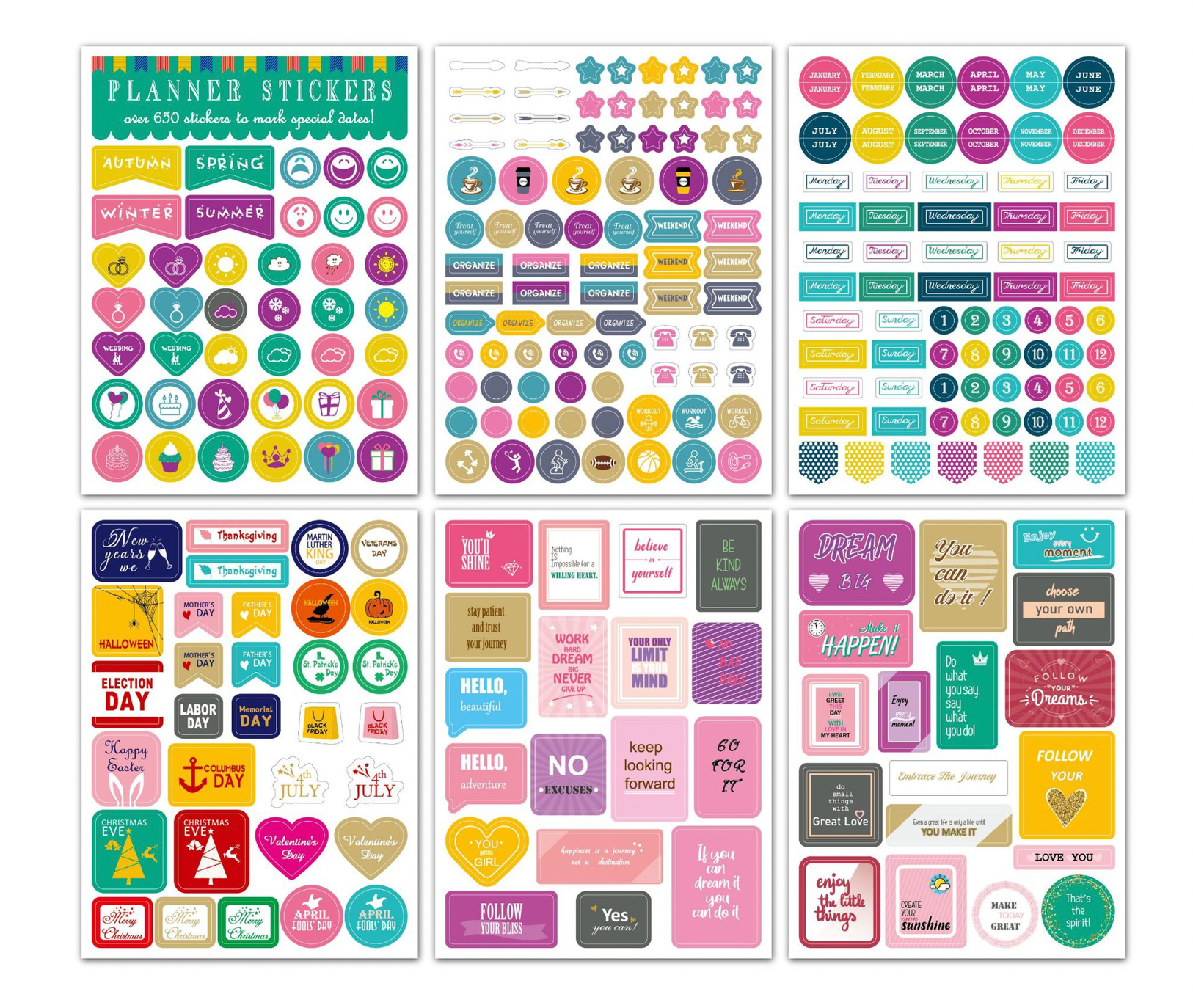 Planner Sticker Sheet Bundle