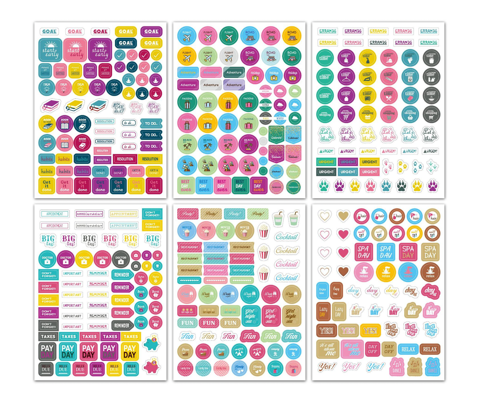 Planner Sticker Sheet Bundle