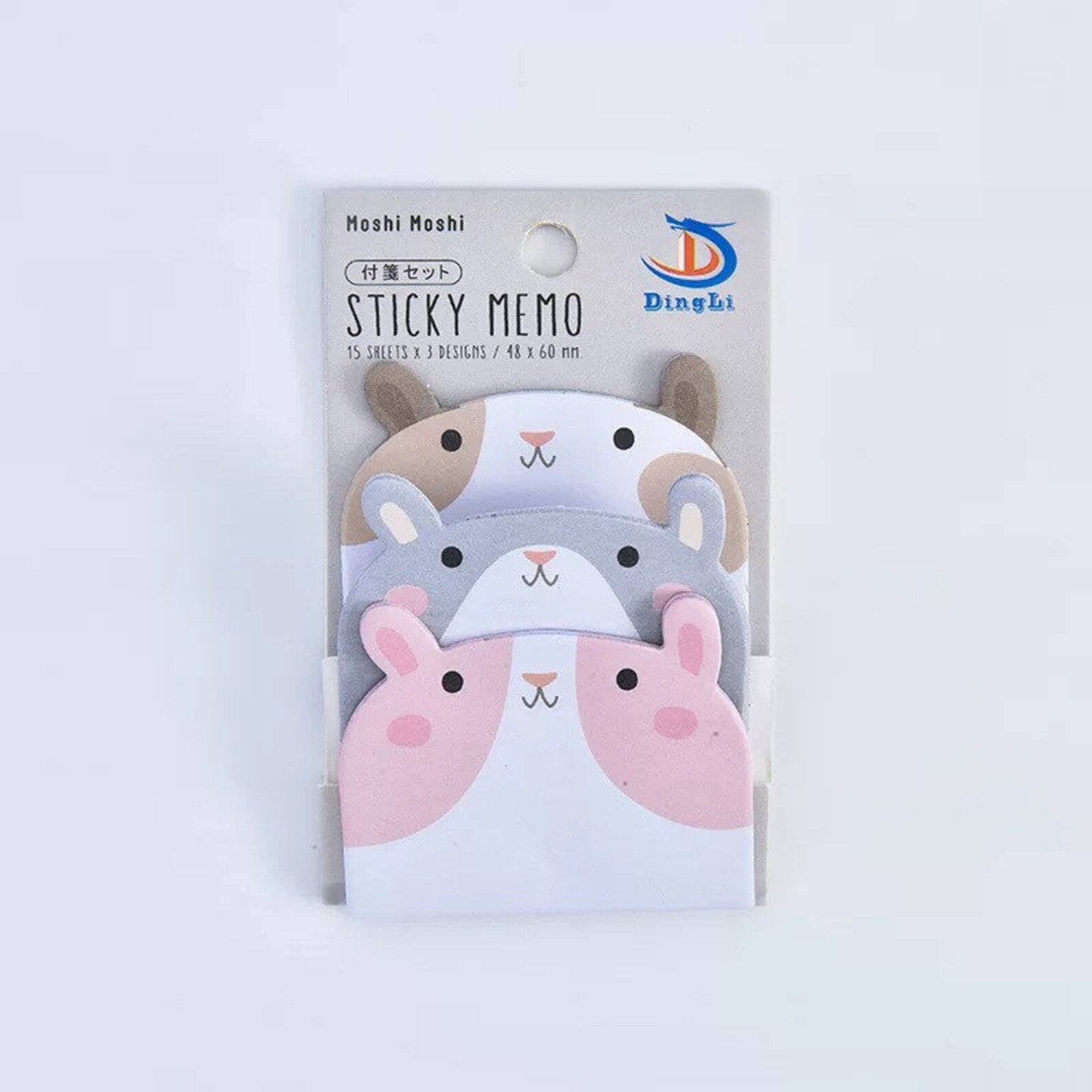 Animal sticky memo pad set