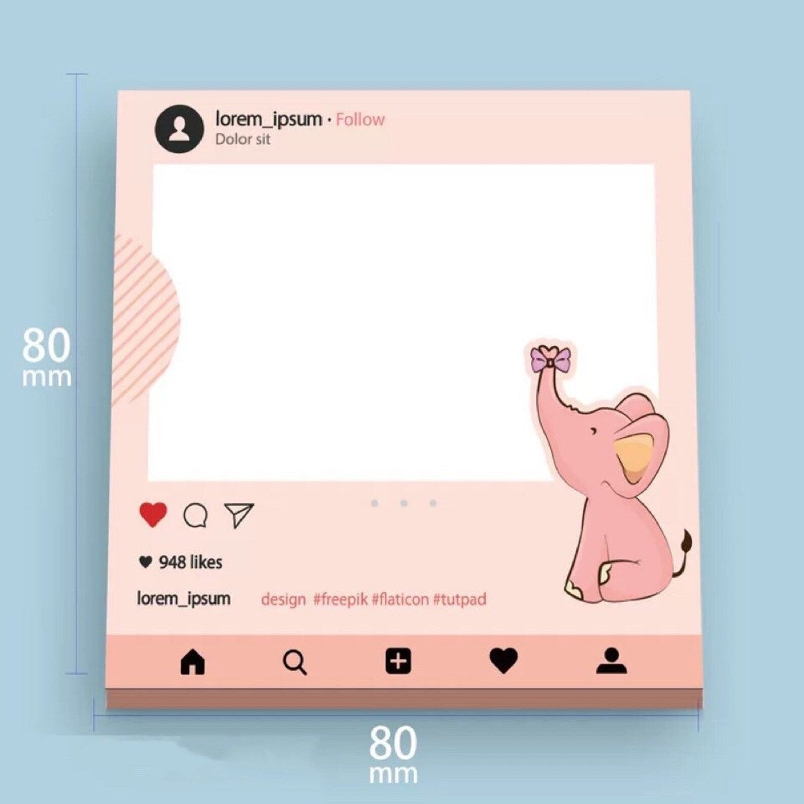 Elephant and Dolphin Notepad