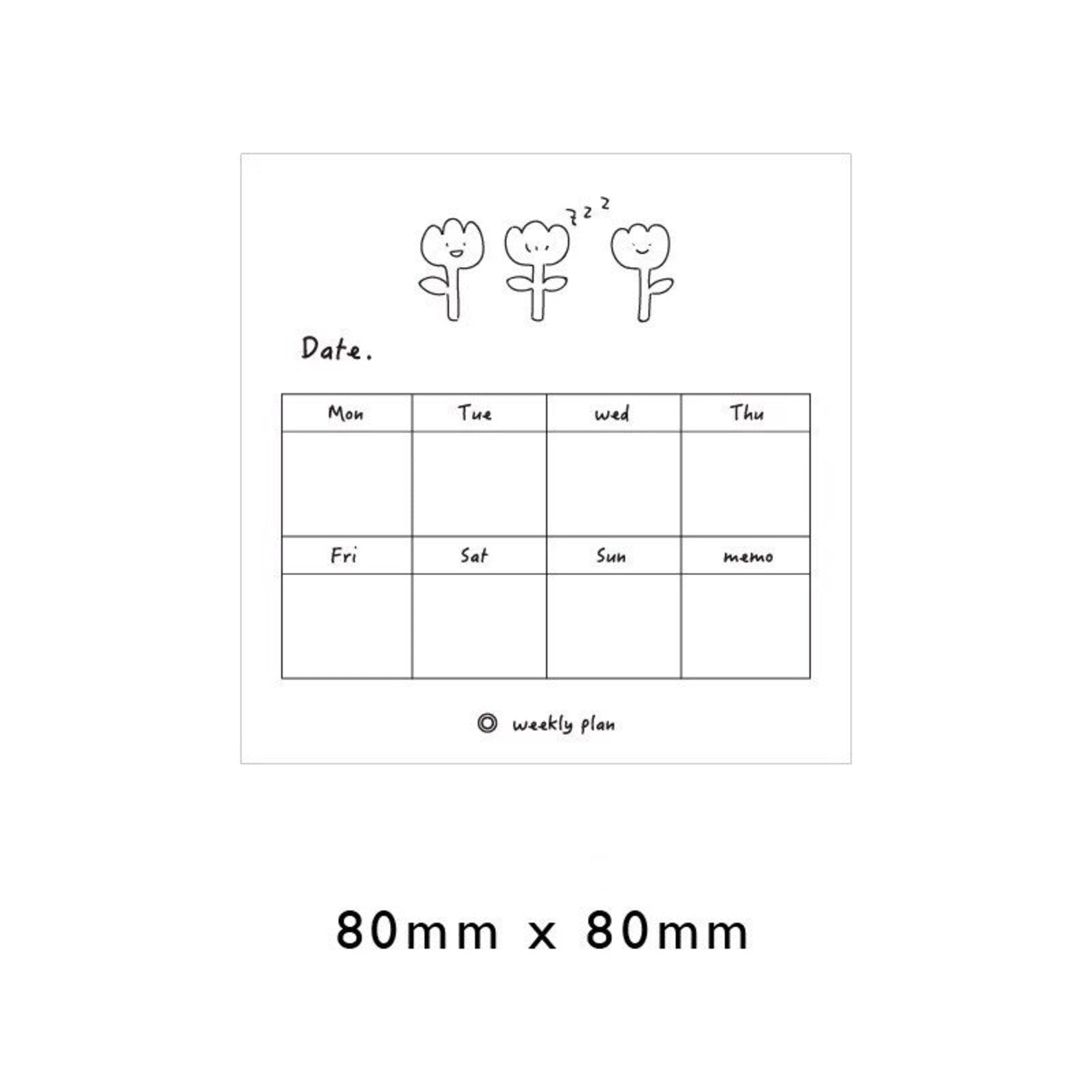 Non Sticky Plan Notepad