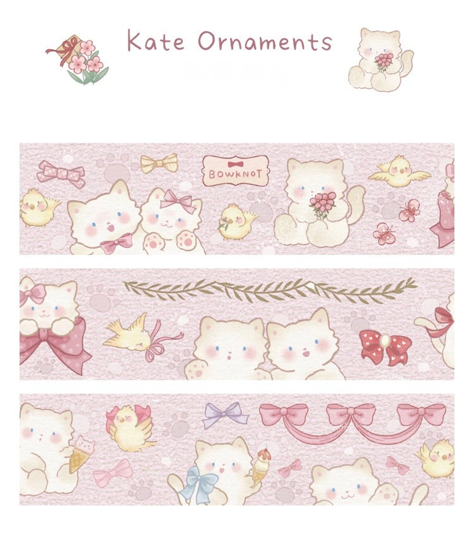 Cute Animal  Bakery Washi Tape