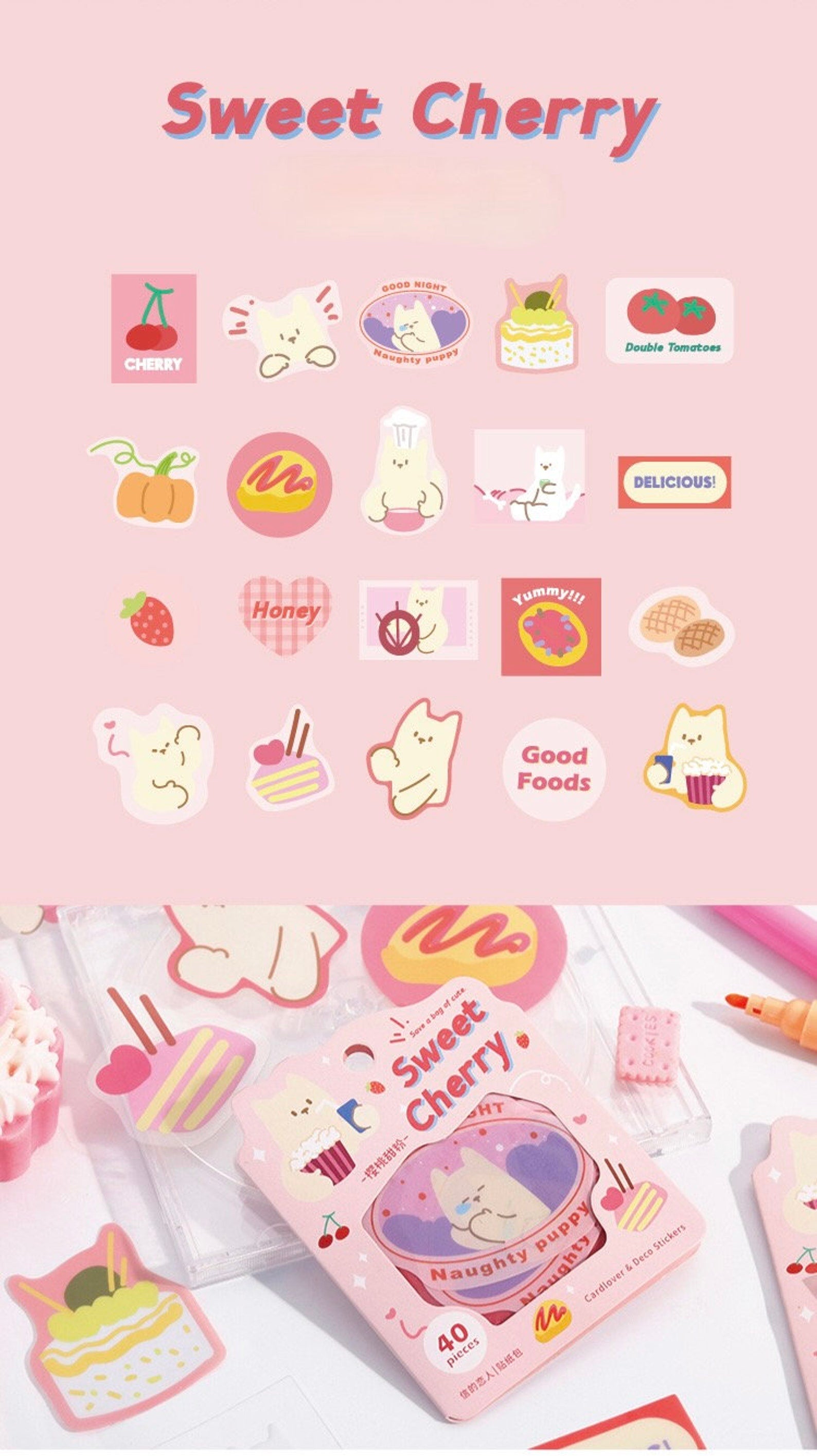 PET Bunny and Bear Deco Stickers
