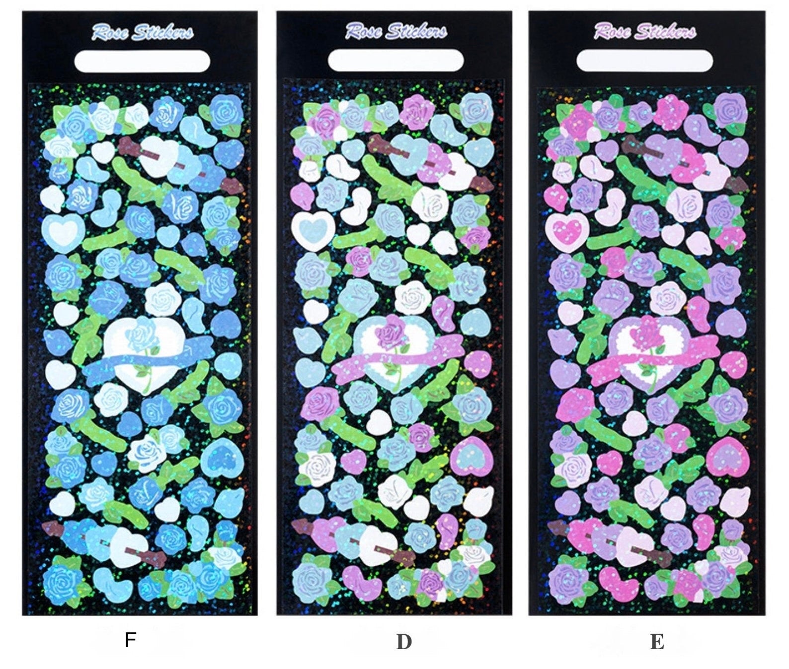 Rose deco sticker sheet