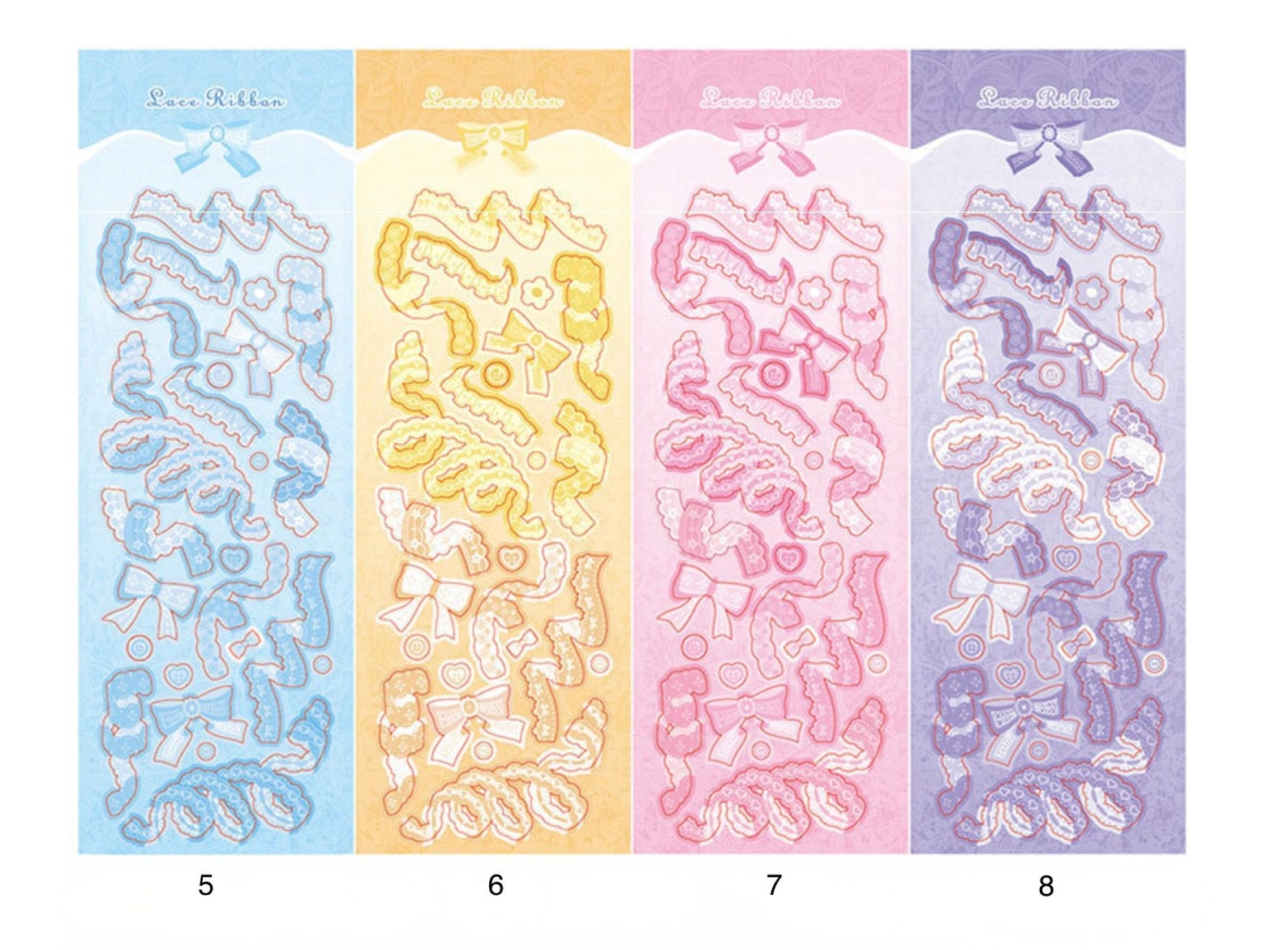 Confetti Ribbon Sticker Sheet