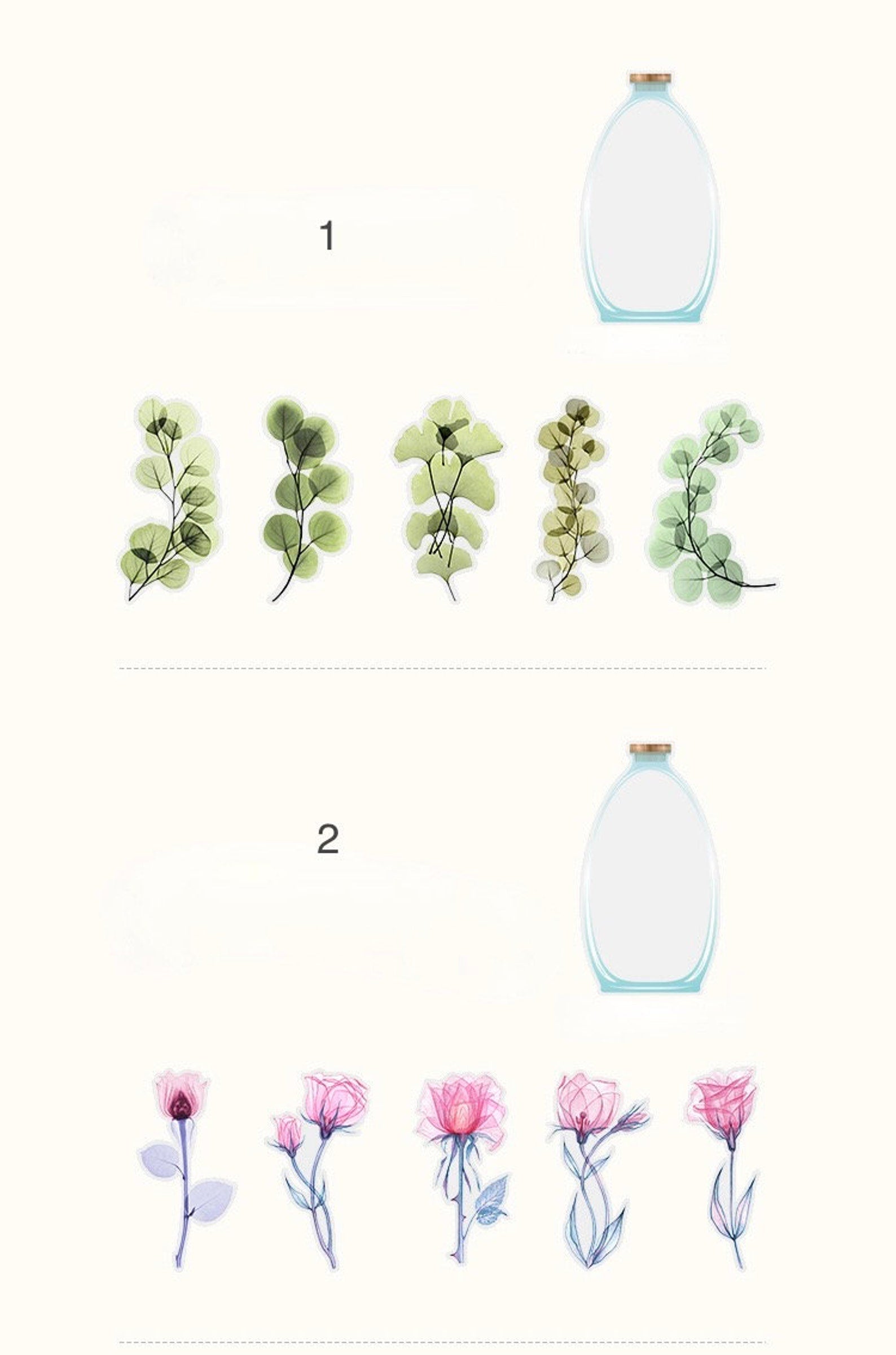 PET Flower Sticker Pack