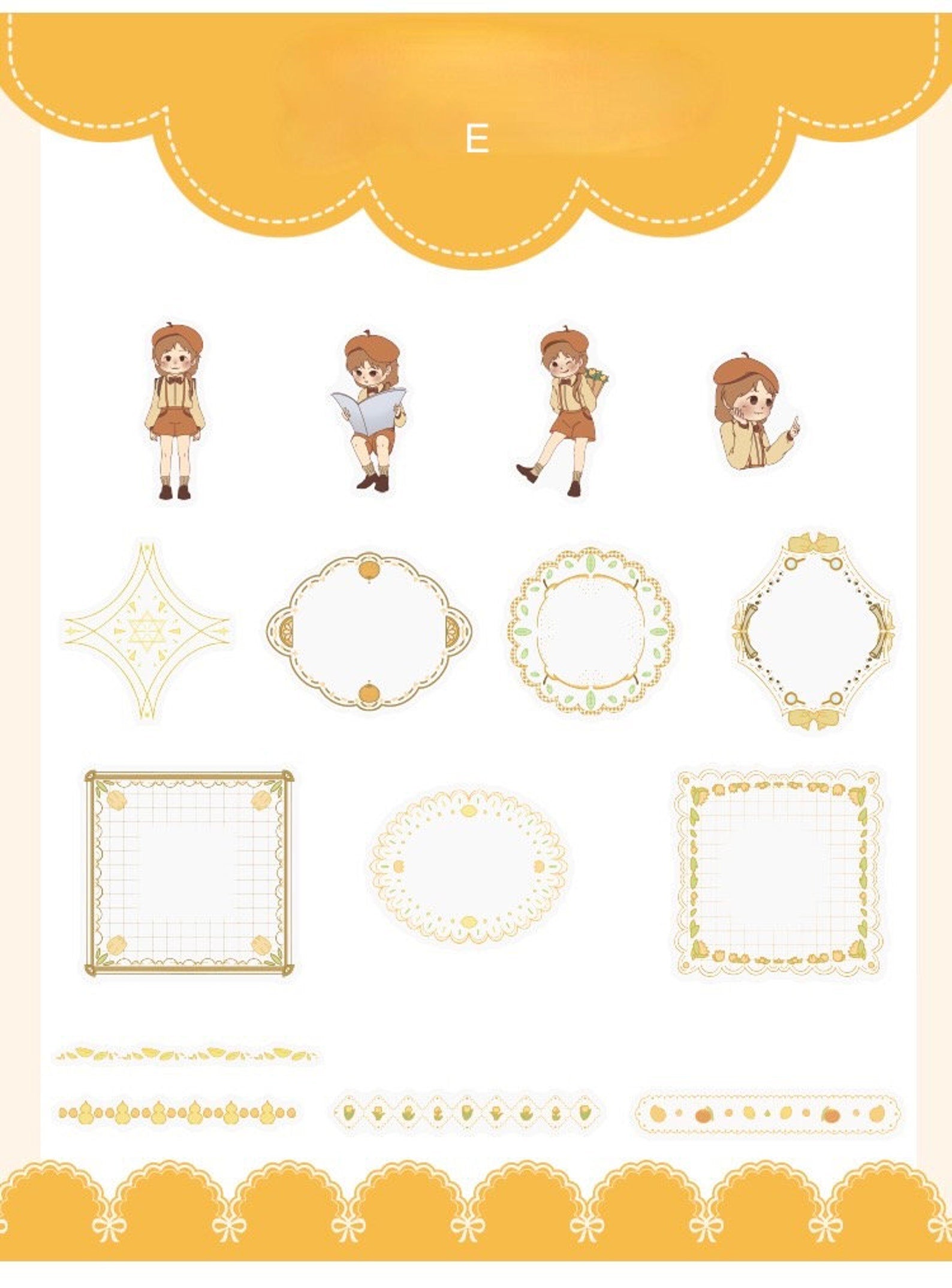 Cute Girl Deco Stickers