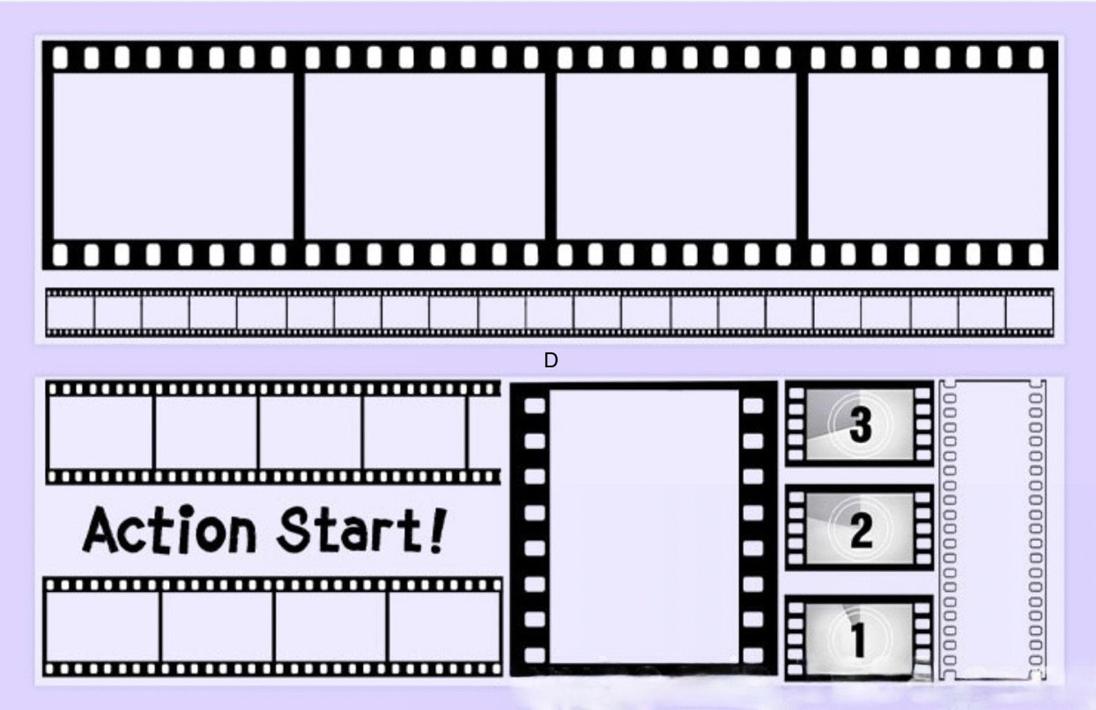 Photo frame deco tape, label frame tape, film strip PET tape