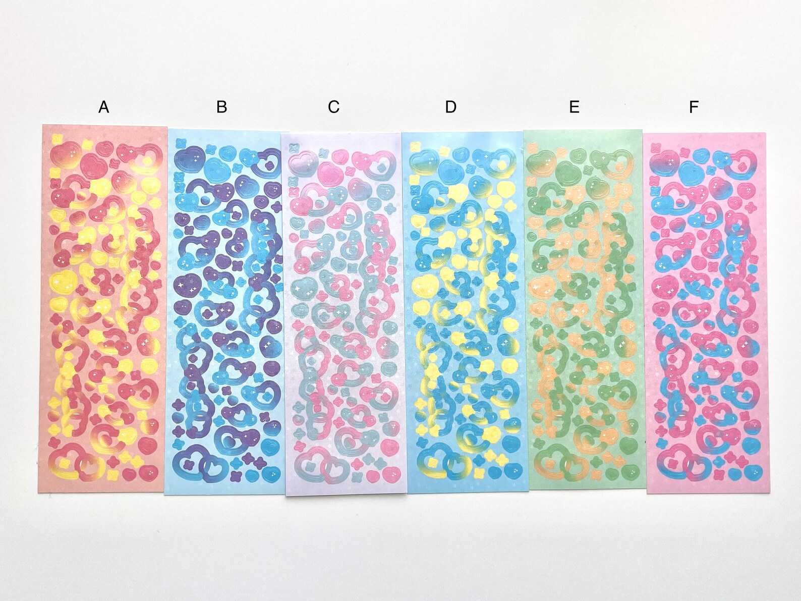 Confetti Heart Ribbon Sticker