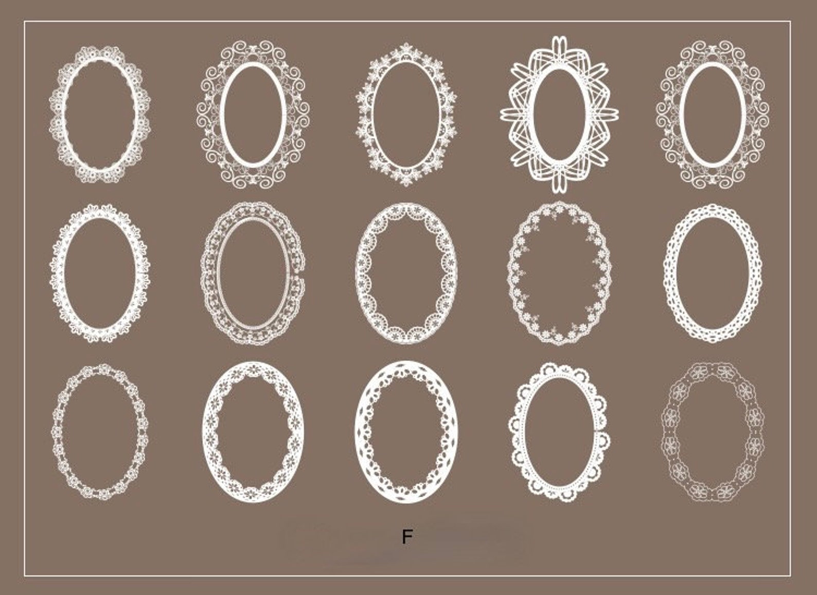 PET Lace Frame Scrapbooking Sticker Pack