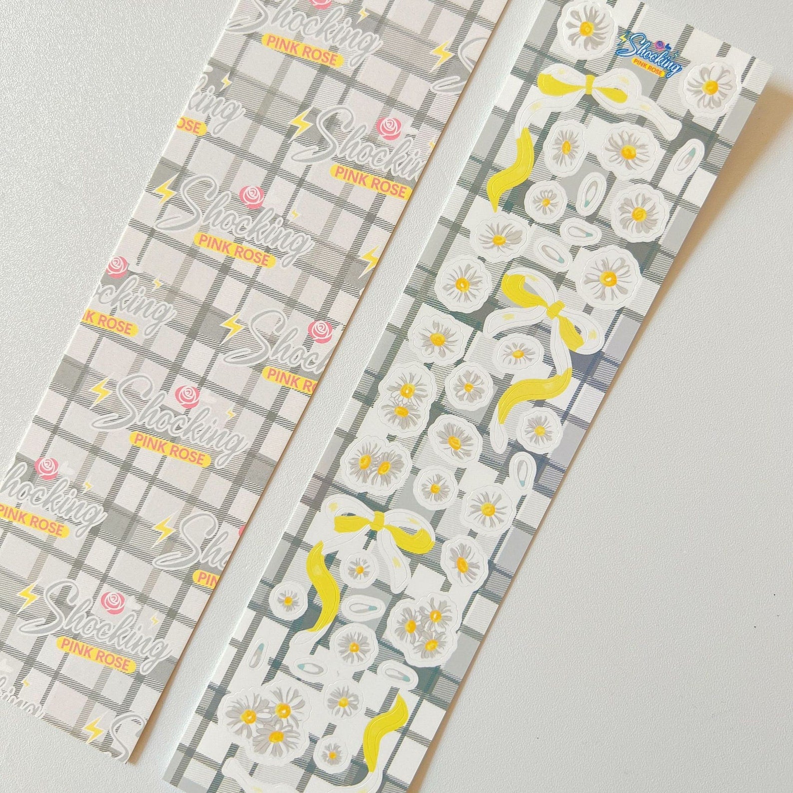 Daisy sticker sheet, holo ribbon deco sticker sheet