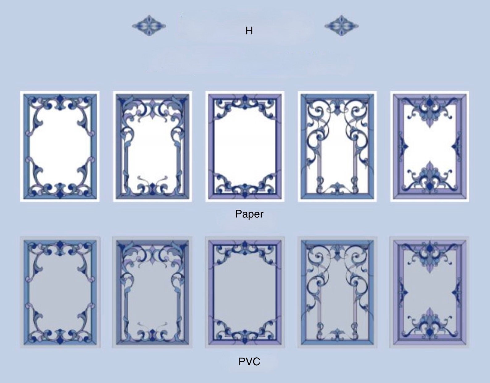 Stained glass window deco sticker, card making deco sticker