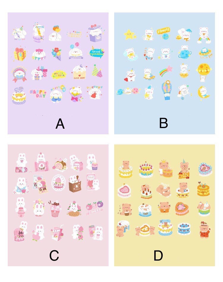 Bear & Bunny Sticker Pack
