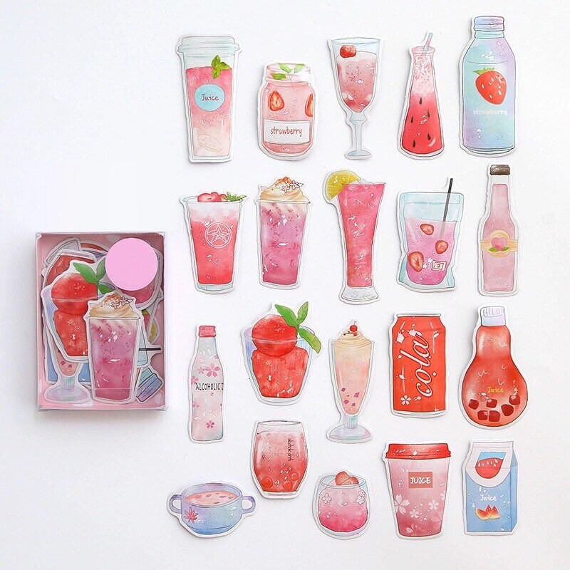 Cherry Beverage Stickers