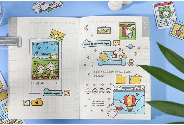 Cute animal stickers, scrapbook stickers, note book sticker