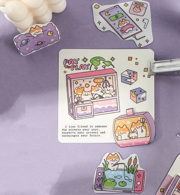 Cute animal stickers, scrapbook stickers, note book sticker