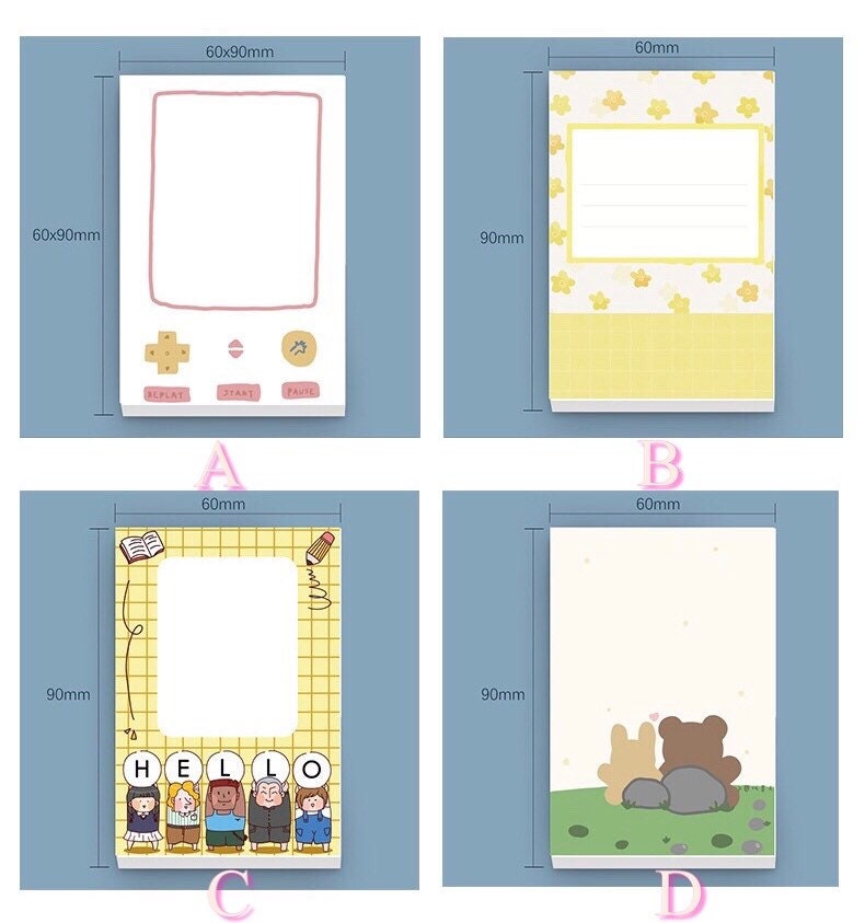 Non-Sticky Animal Memo Pad