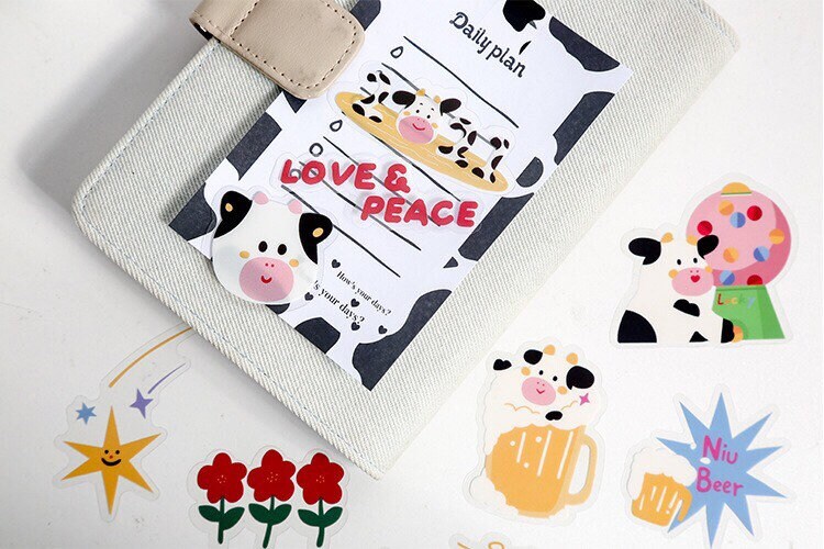 PET Cow Sticker Pack