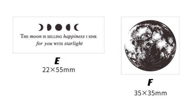 Hanging lamp stamps, wooden lamp stamp, bulb stamp, moon stamp