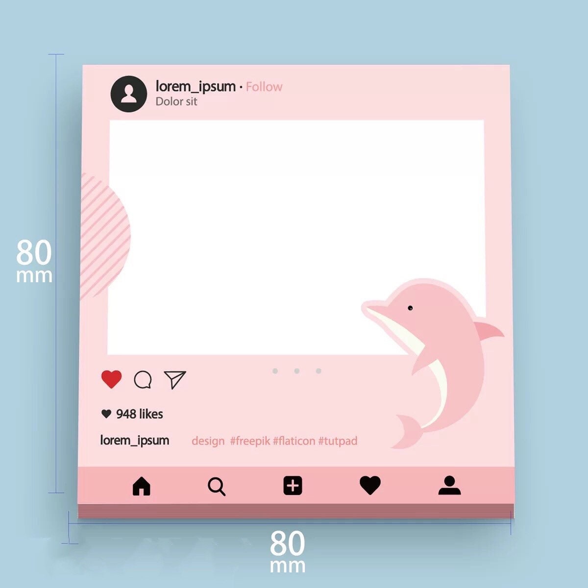 Elephant and Dolphin Notepad