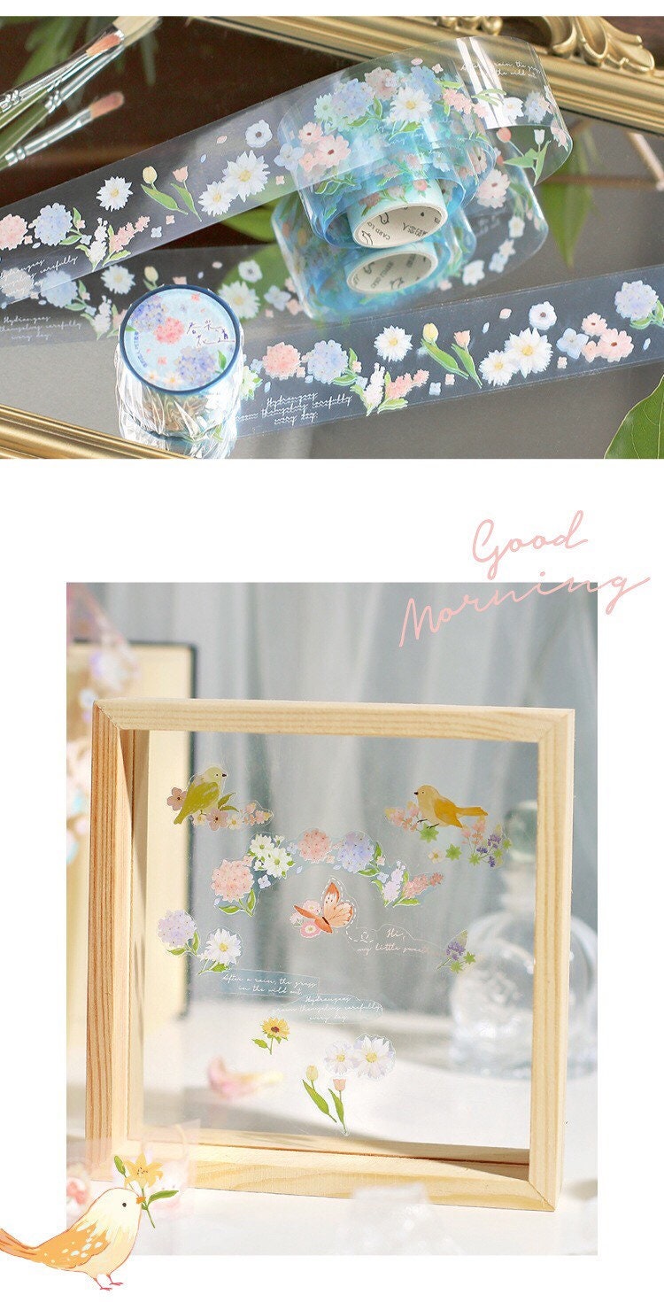 Transparent PET Bird Washi Tape