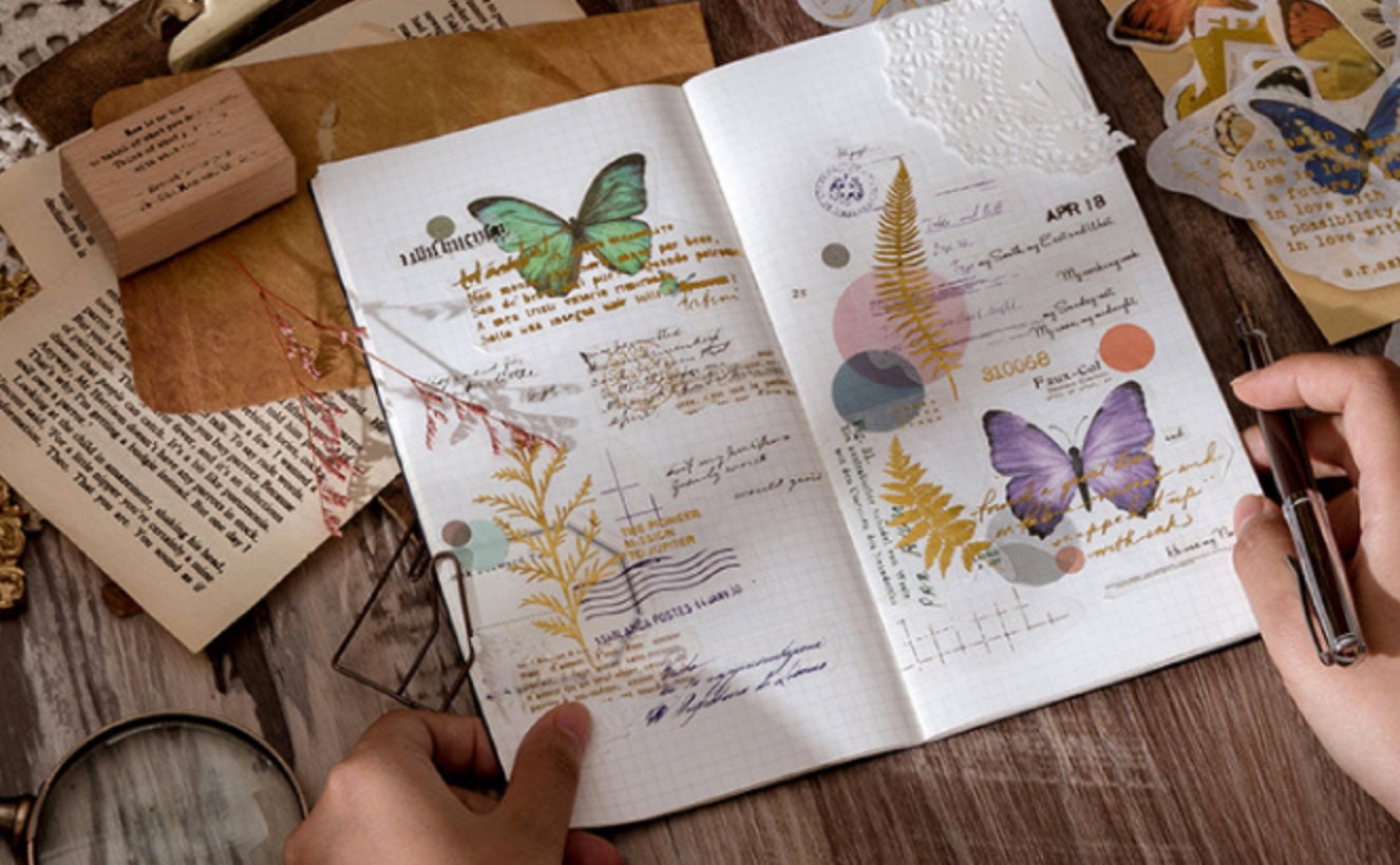 Gold Foil Butterfly Stickers