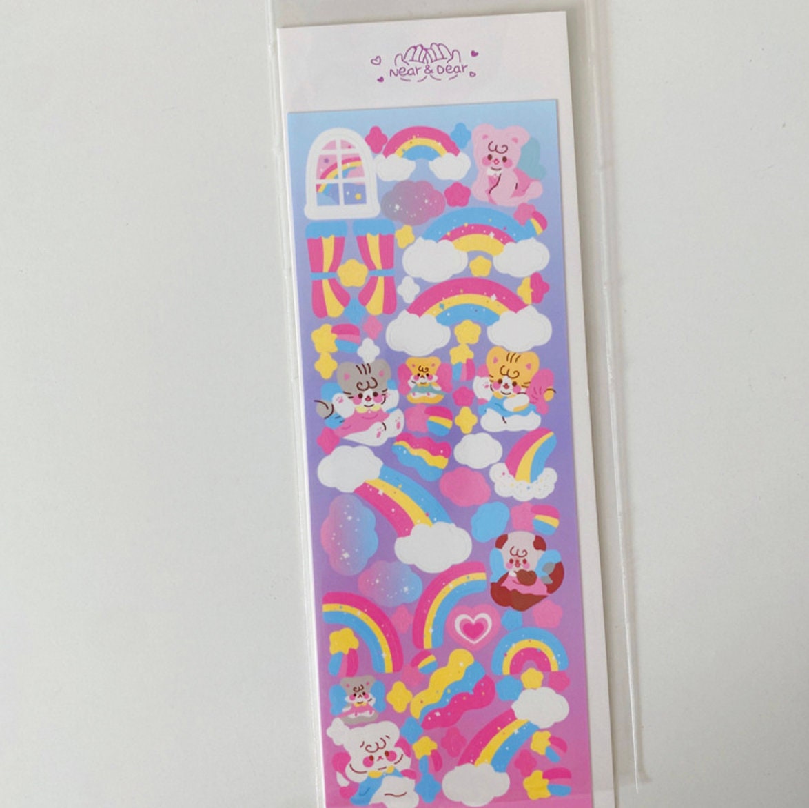 Kawaii deco sticker, toploader sticker, scrapbook, journal, planner sticker