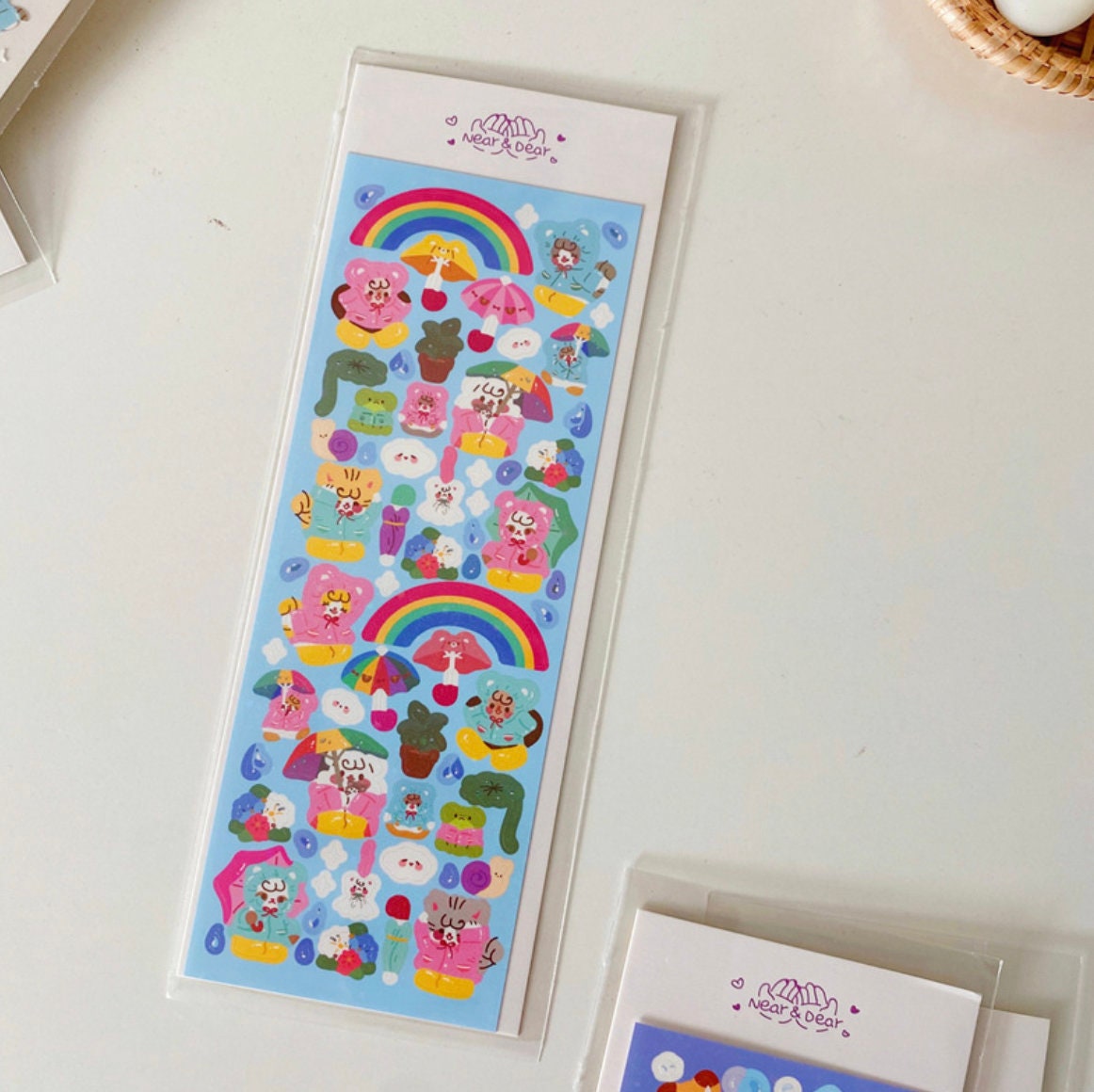 Kawaii deco sticker, toploader sticker, scrapbook, journal, planner sticker