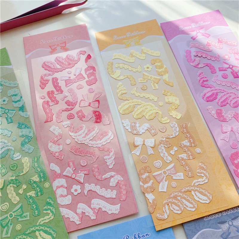 Confetti Ribbon Sticker Sheet