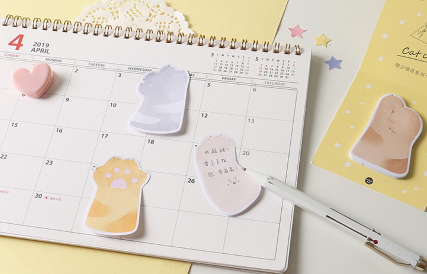 Cat Paw Sticky Memo Pad
