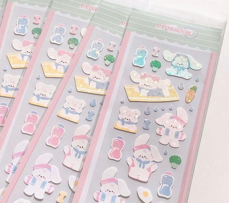 Kawaii bling bling deco sticker, toploader sticker