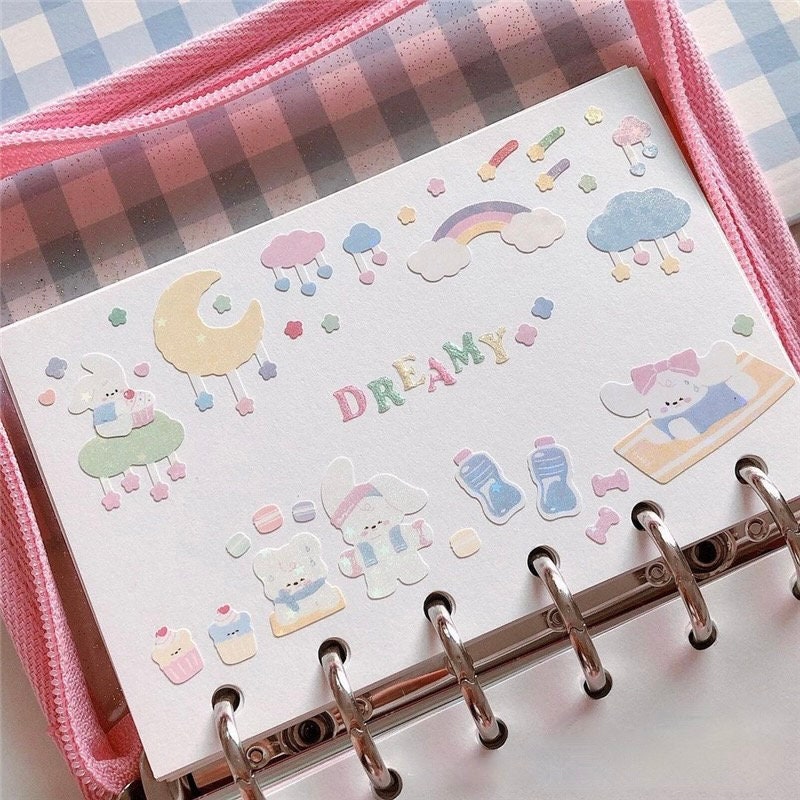 Kawaii bling bling deco sticker, toploader sticker