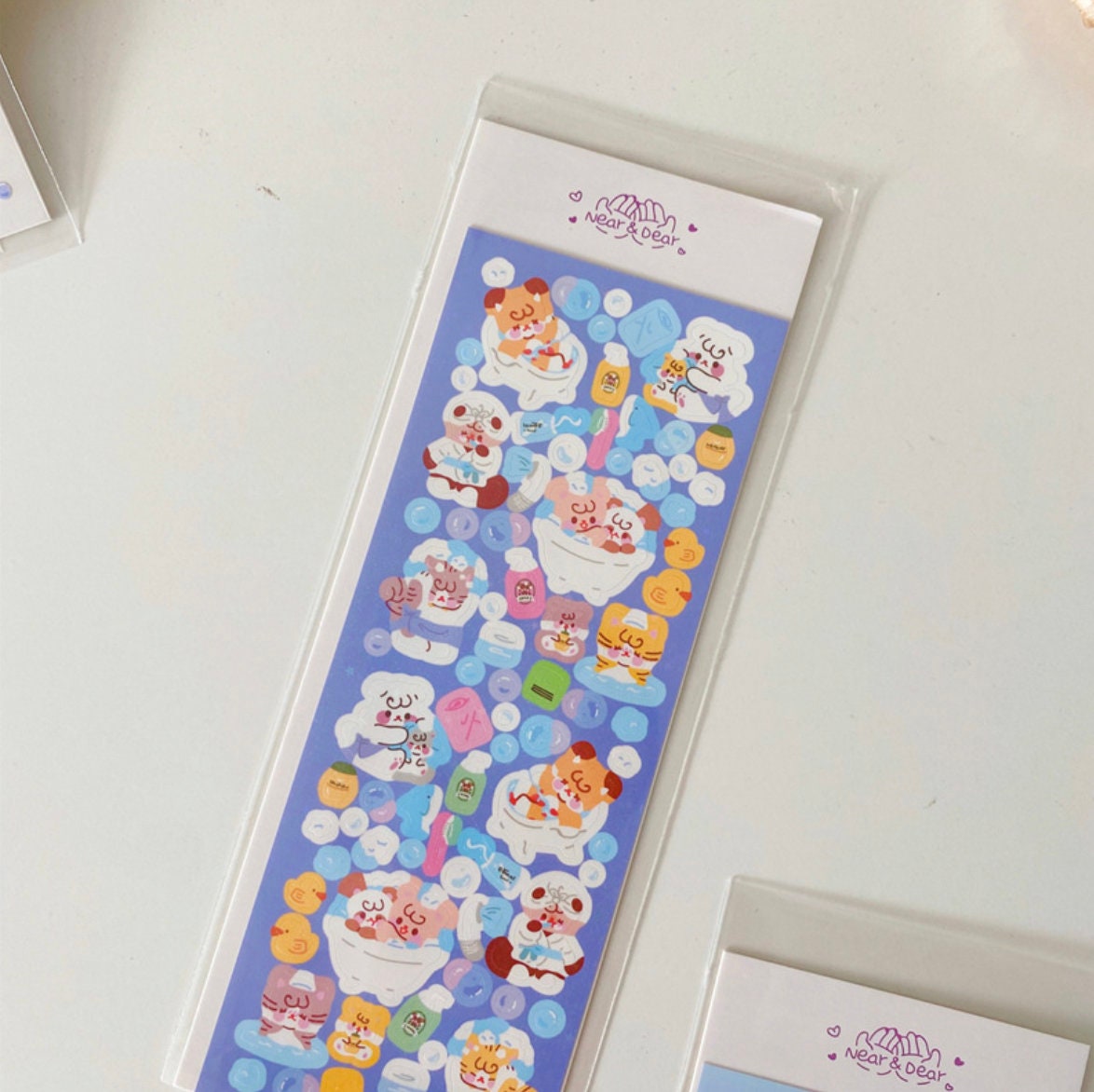 Kawaii deco sticker, toploader sticker, scrapbook, journal, planner sticker