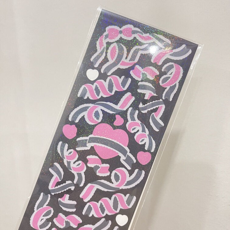 Heart Ribbon Sticker Sheet