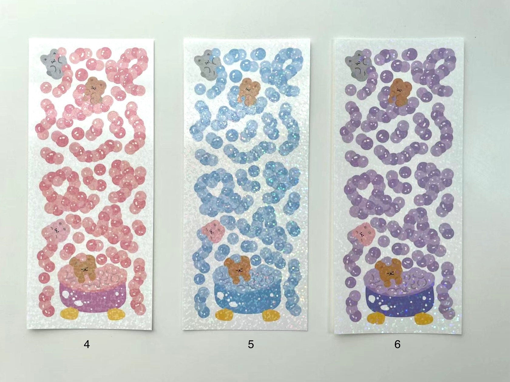 Kawaii bubble bunny deco sticker sheet