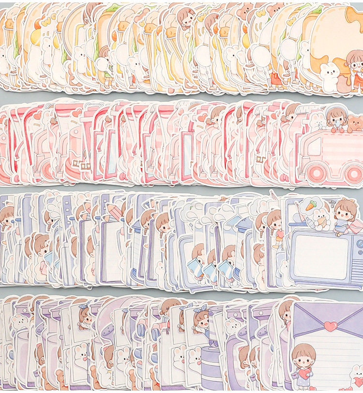 Cute Girl Paper Note