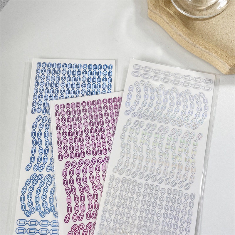 Holographic Stars & Butterfly Chain Sticker