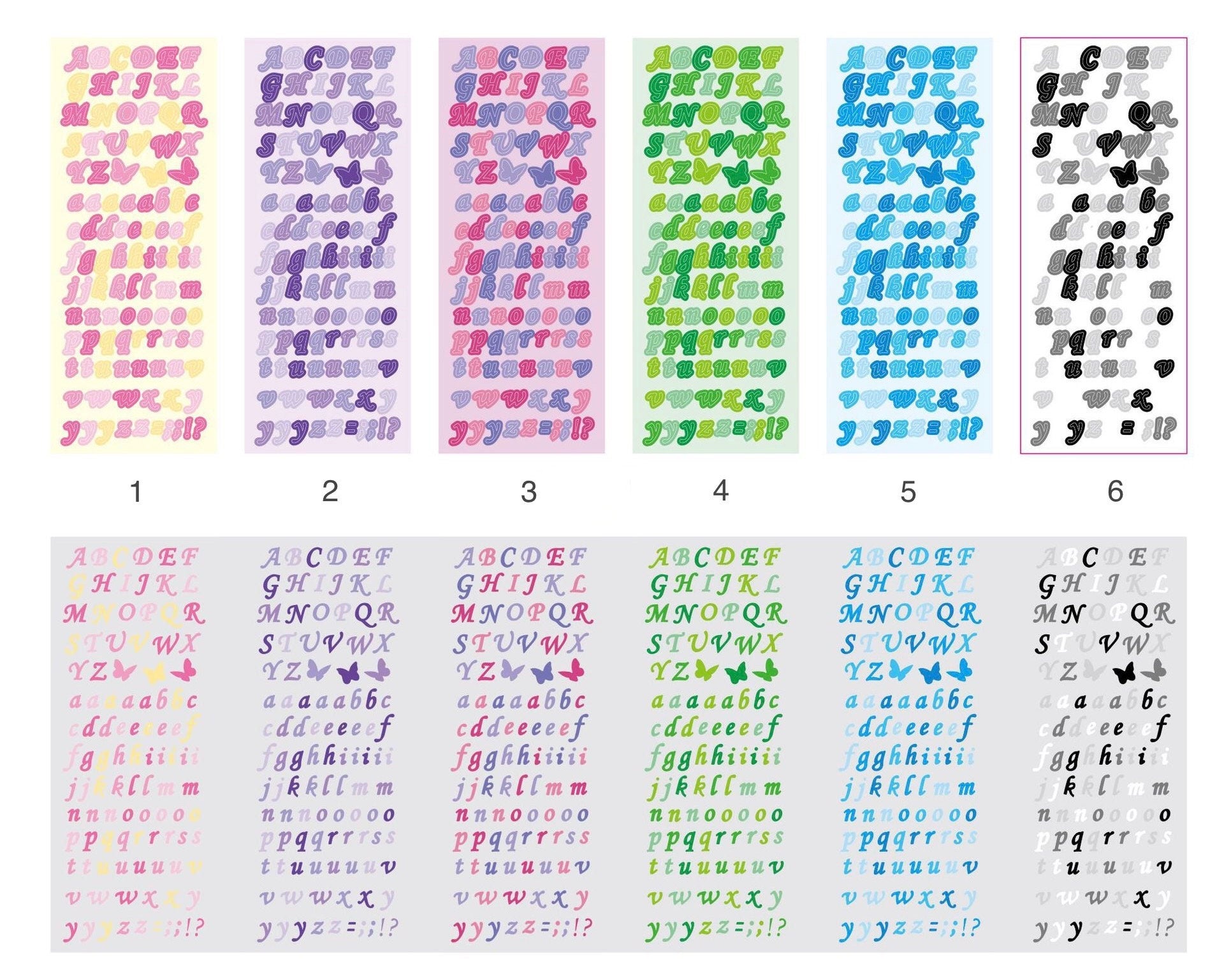 Colorful Letter Sticker