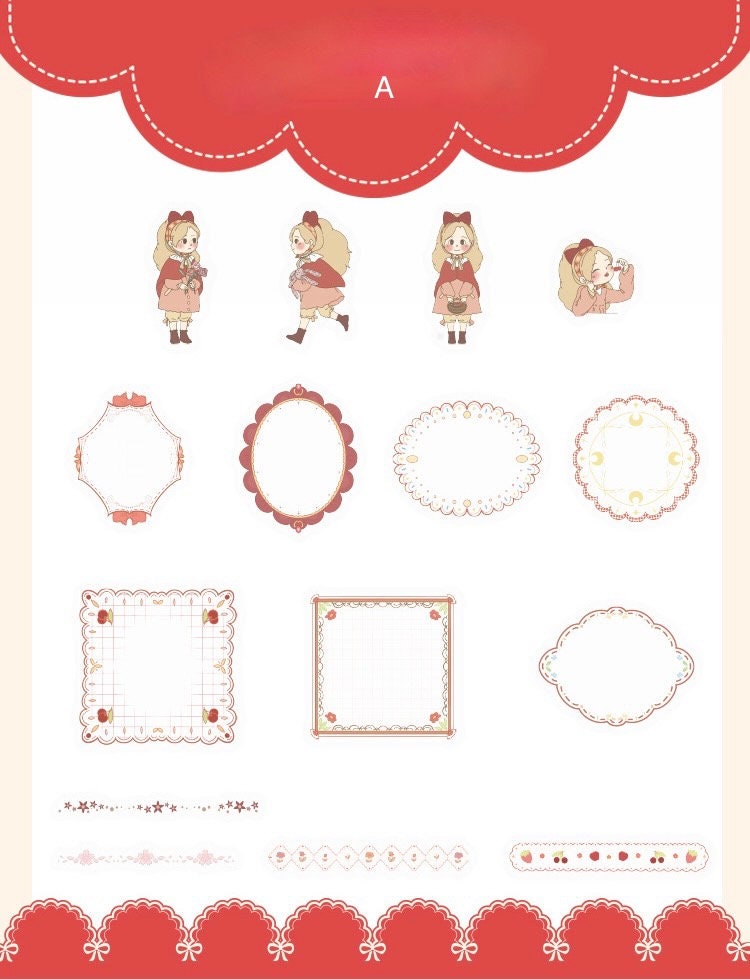 Cute Girl Deco Stickers