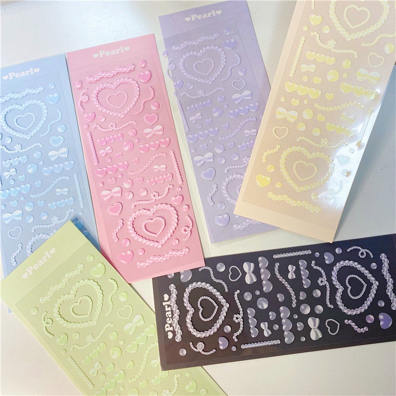 Pearl Heart  Stickers