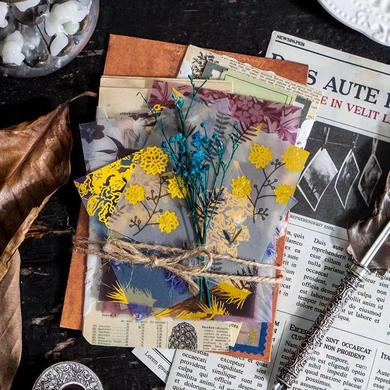 Gold Floral Parchment Paper