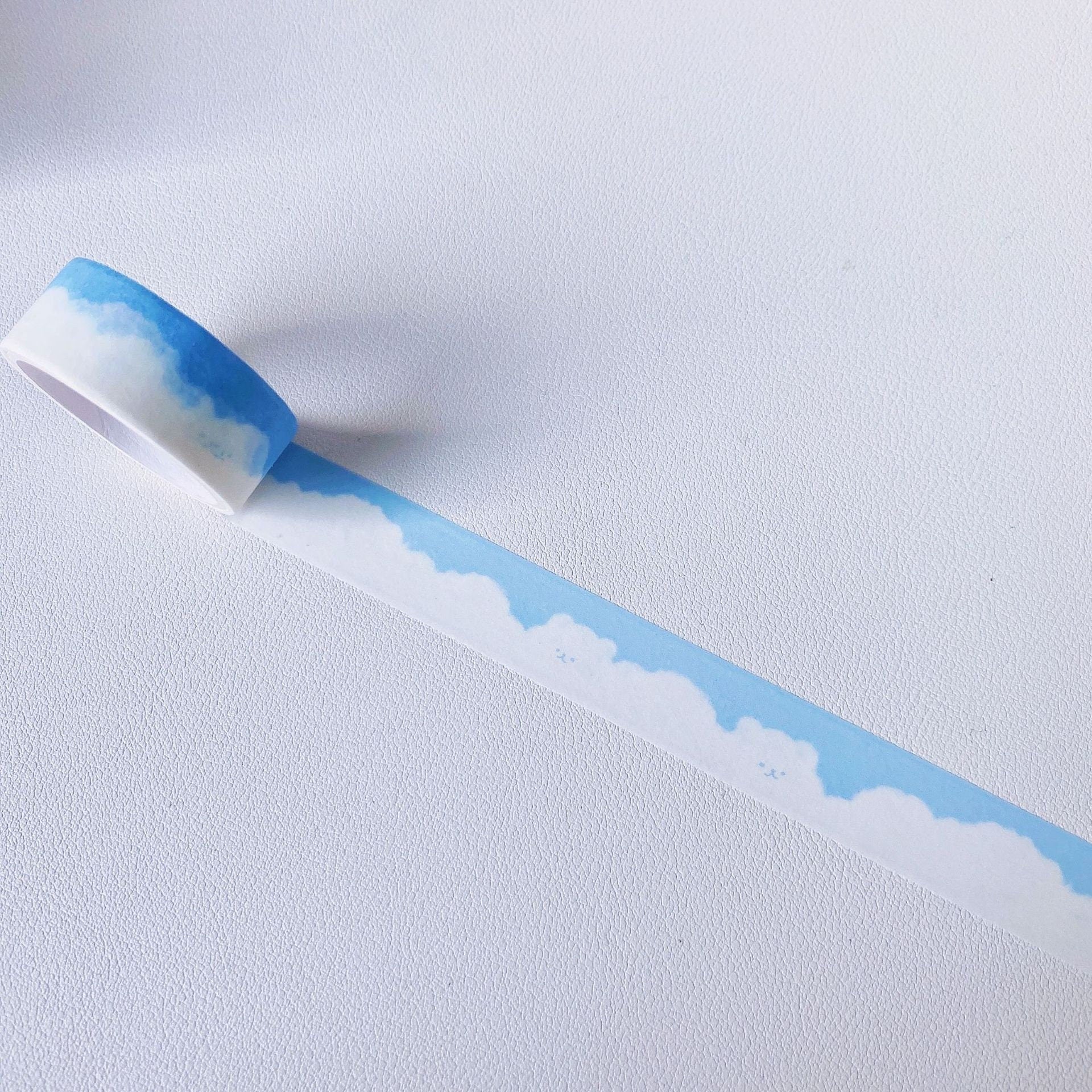 Kawaii cloud washi tape, bear washi tape, heart shape cloud washi tape