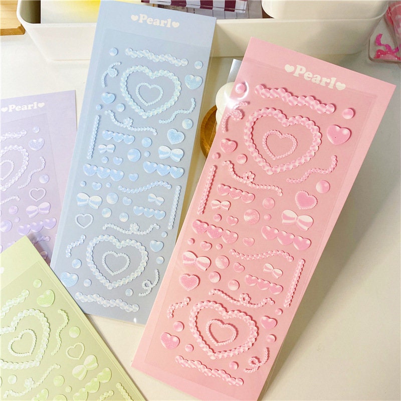 Pearl Heart  Stickers