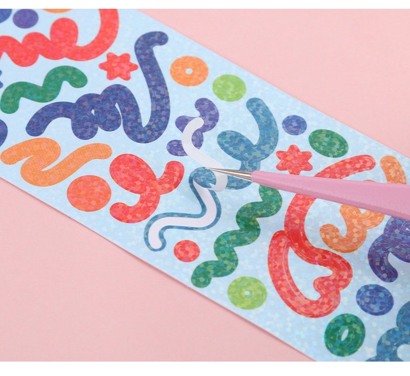 Confetti Ribbon Sticker Sheet