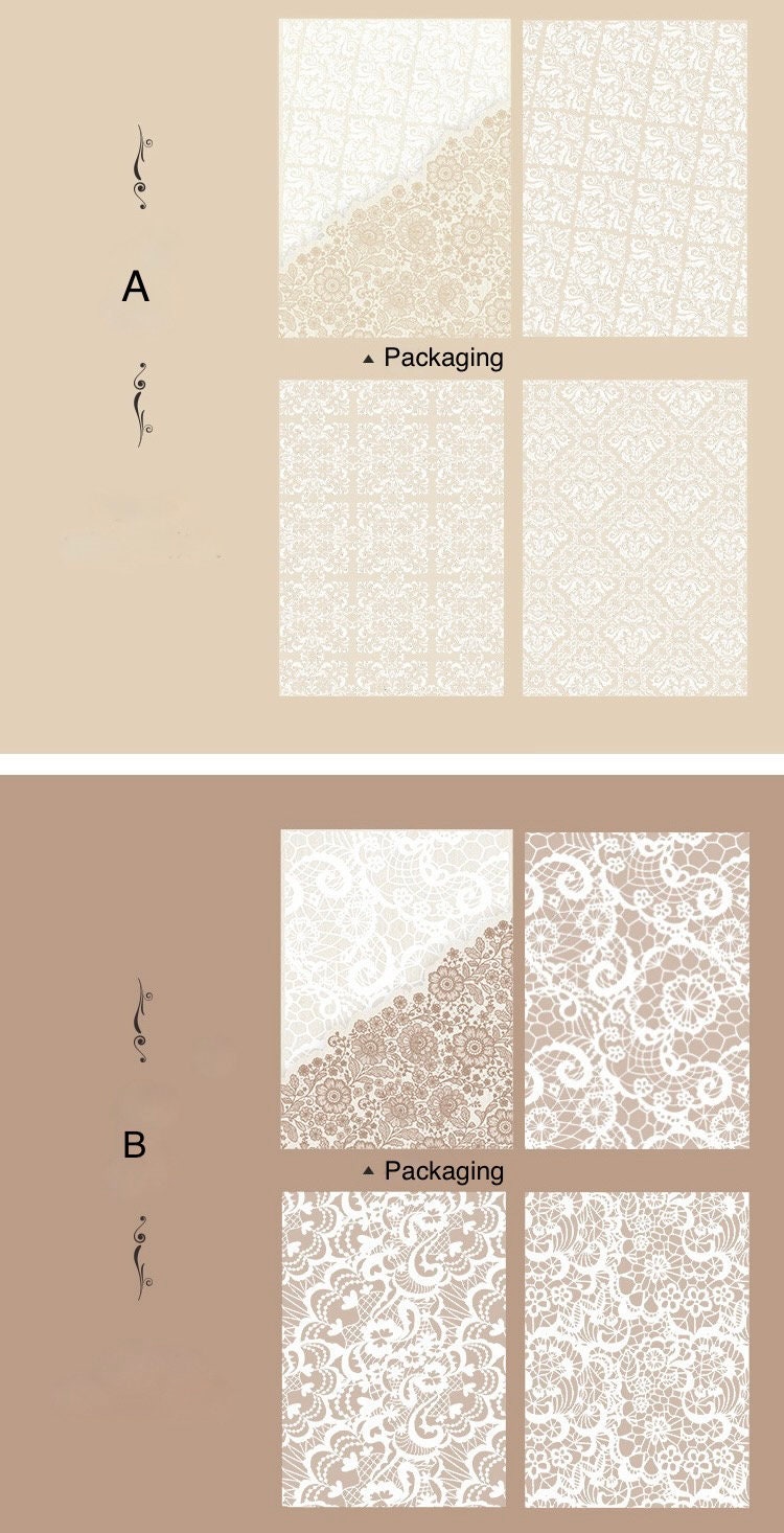 PET Lace Sticker Sheet