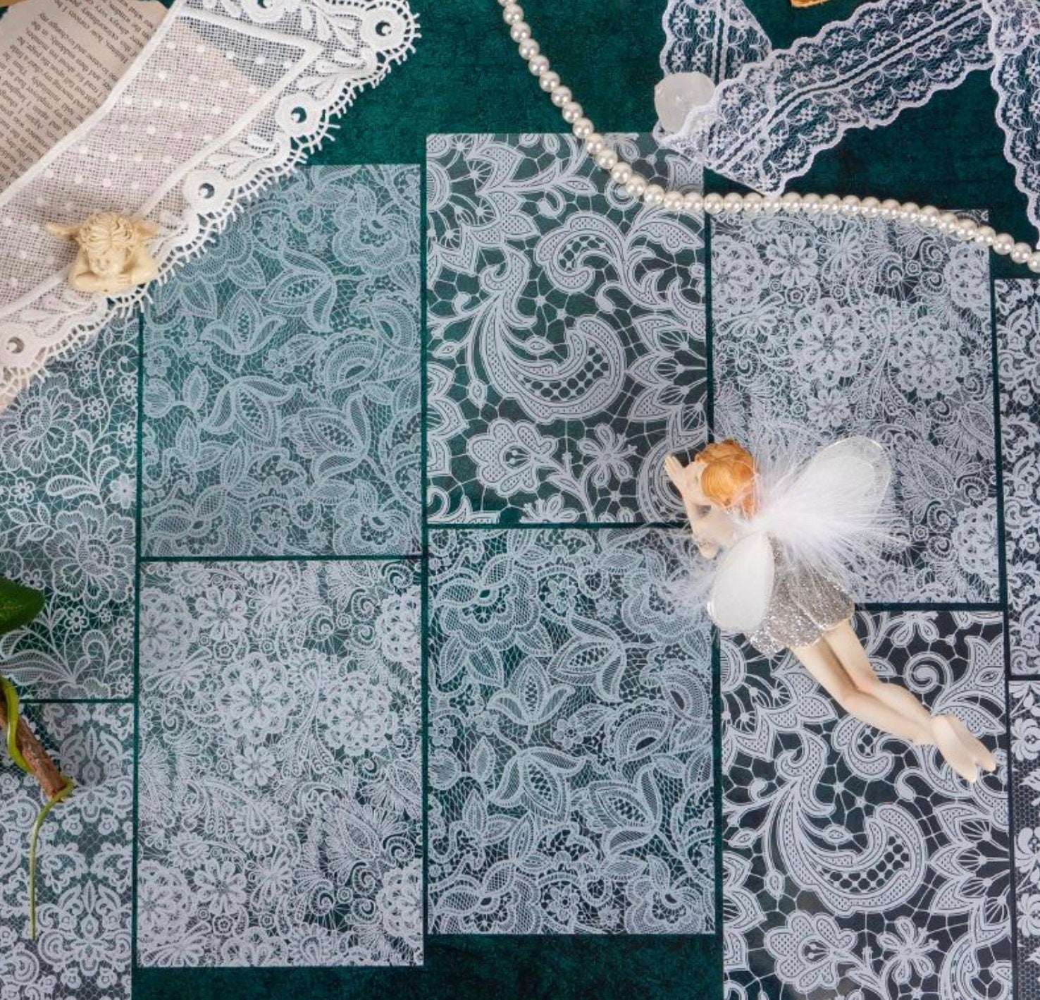 PET Lace Sticker Sheet