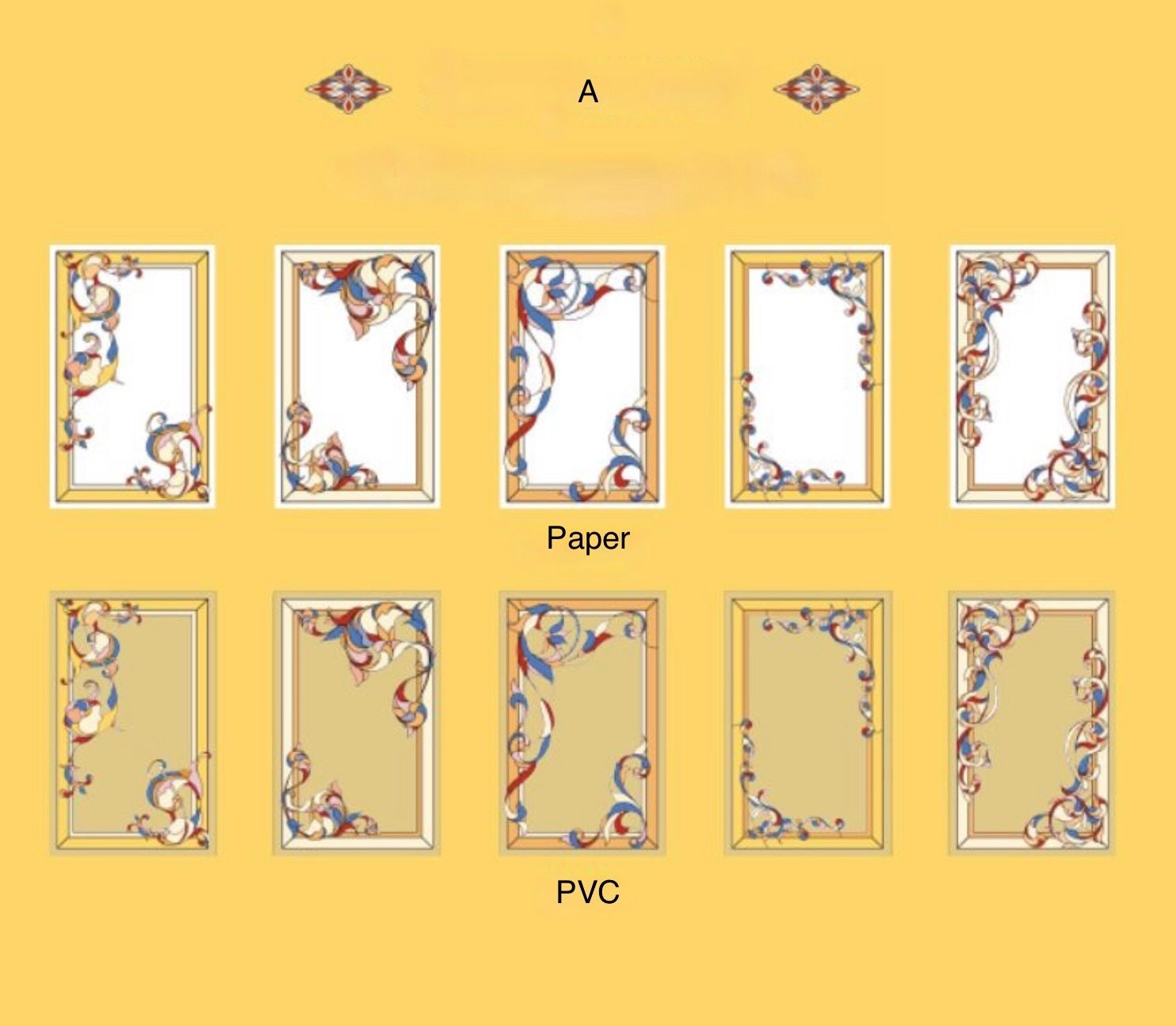 Stained glass window deco sticker, card making deco sticker