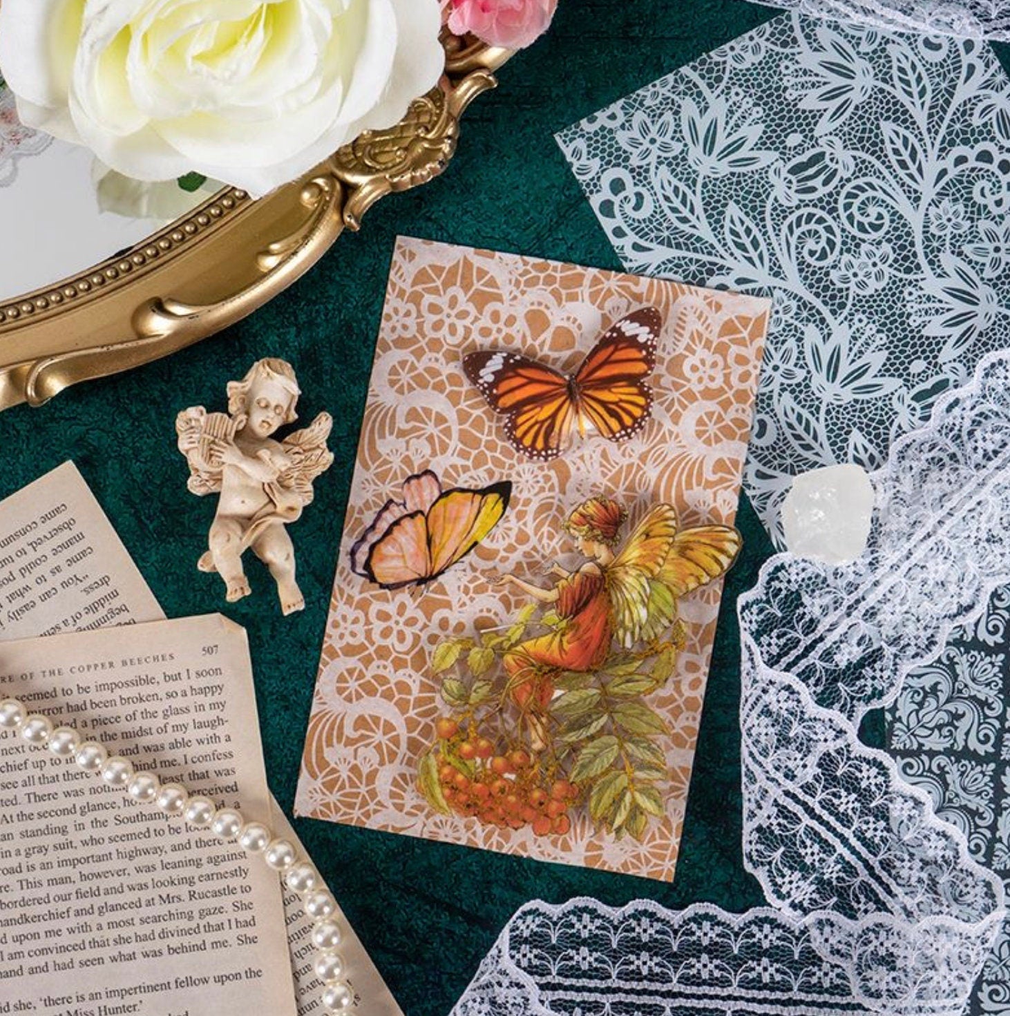 PET Lace Sticker Sheet